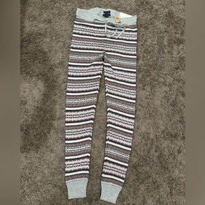 Abercrombie & Fitch Gray Fair Isle Drawstring Lounge Pants